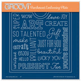 Jazz's Jazz It Up Sentiments Pouch A5 Square Groovi Plate