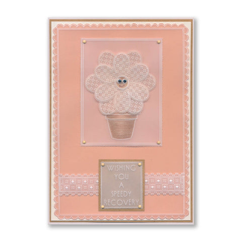 Tall Art Deco Sentiments A5 Groovi Plate