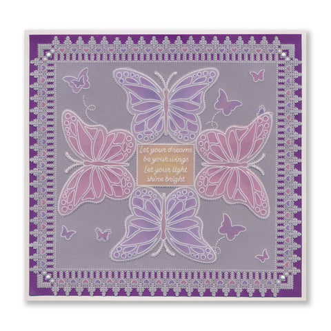 A Kaleidoscope of Small Butterflies A6 & Spacer Groovi Plate Collection