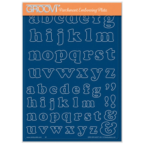 Linda's Lowercase Bubble Alphabet A5 Groovi Plate