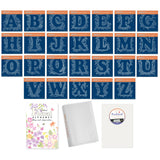 Linda's Floral Alphabet A6 Square Groovi Plate Collection & Folder + FREE A5 Parchment!