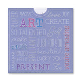 Jazz's Jazz It Up Sentiments Pouch A5 Square Groovi Plate