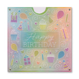 Jazz's Happy Birthday Pouch A5 Square Groovi Plate