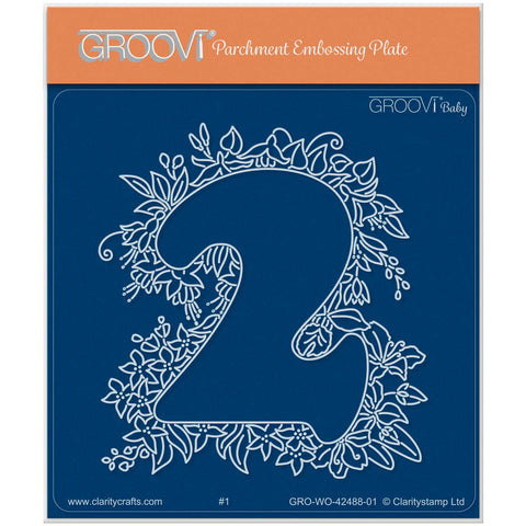 Linda's Floral Number 2 A6 Square Groovi Plate