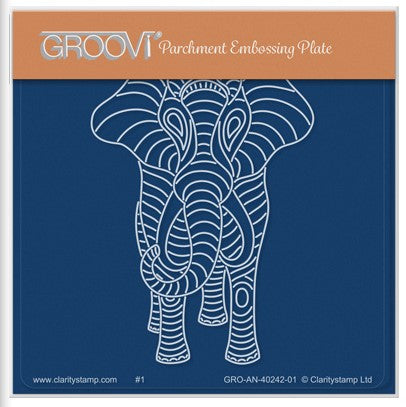 NDGC37 - African Elephant A6 Square Groovi Plate