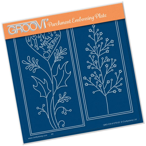 Tina's Merry Christmas Panels <br/>A5 Square Groovi Plate