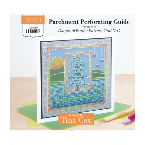 Clarity ii Book: Parchment Perforating Guide <br/>for Diagonal Border Pattern Grid No. 1 <br/>by Tina Cox