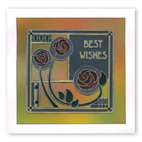 Art Nouveau Best Wishes A6 Groovi Plate