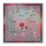 Art Nouveau Bed of Roses A6 Groovi Plate(Set GRO-FL-40881-02)