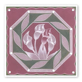 Art Nouveau Lilies A5 Square & Groovi Border Plate Set