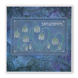 Art Nouveau Snowdrops A6 Groovi Plate (Set GRO-FL-40881-02)