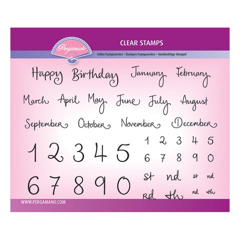 Barbara's Months & Numbers Stamp Set