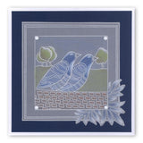 Birds & Flourish Frame A5 Square Groovi Plate Set