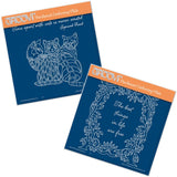 Cats & Leafy Frame <br/>A5 Square Groovi Plate Set