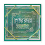 Celtic Corners, Patterns & Alphabet A5 Square Groovi Plate Set
