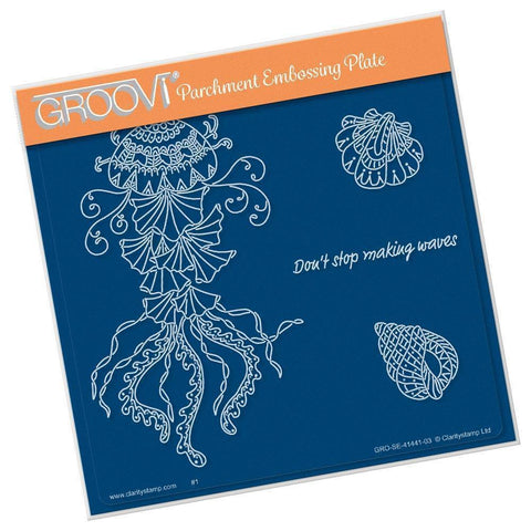 Cherry's Under the Sea - Jellyfish A5 Square Groovi Plate