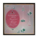 Christmas Tree Baubles <br/>A6 Square Groovi Baby Plate