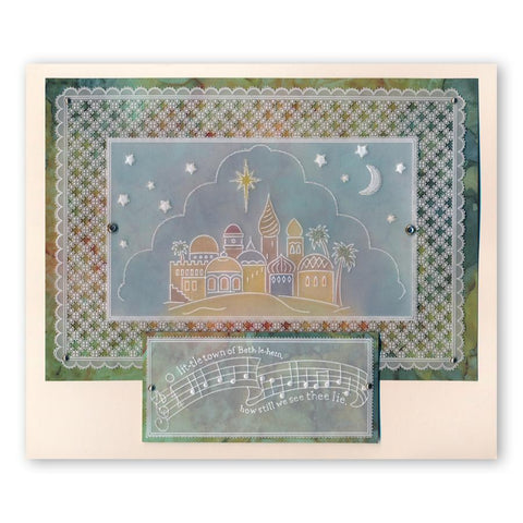 O Little Town <br>A5 Square Groovi Plate <br/>(Set GRO-CH-40799-03)
