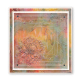 Chrysanthemum & Butterfly <br/>A5 Square Groovi Plate <br/>(Set GRO-FL-40786-03)