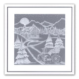 Country Cottage & Winter Landscape <br/>A5 Square Groovi Plate Set
