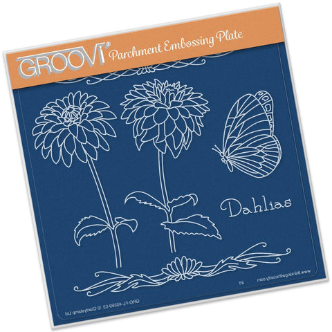 Jayne's Dahlias Name <br/>A5 Square Groovi Plate