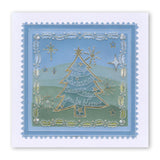 During this Christmas Verse No. 1 - Tree <br/>A5 Square Groovi Plate <br/>(Set GRO-CH-40724-03)