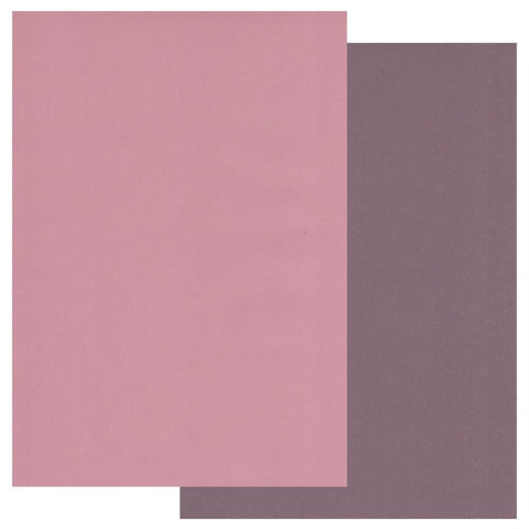 Dusky Pink & Rich Plum x10 <br/>Groovi Two Tone Parchment Paper A4