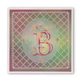 Floral Alphabet - Letter B <br/>A6 Square Groovi Plate