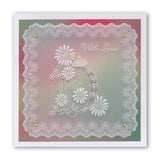 Floral Alphabet - Letter D <br/>A6 Square Groovi Plate
