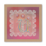 Floral Alphabet - Letter U <br/>A6 Square Groovi Plate
