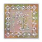 Floral Alphabet - Letter L <br/>A6 Square Groovi Plate