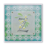 Floral Alphabet - Letter Z <br/>A6 Square Groovi Plate