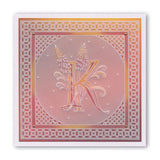 Floral Alphabet - Letter K <br/>A6 Square Groovi Plate