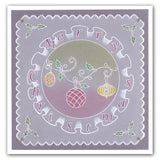 Frilly Circles <br/>A5 Square Groovi Plate Set