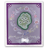 Butterfly Wreath <br/>A5 Square Groovi Plate <br/>(Set GRO-FL-40013-03)