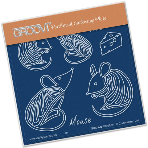 Mice <br/>A6 Square Groovi Baby Plate <br/>(Set GRO-AN-40527-01)