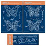 A Kaleidoscope of Small Butterflies A6 & Spacer Groovi Plate Trio