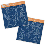 Jayne's Hummingbirds & Trumpet Lilies <br/>A5 Square Groovi Plate Set