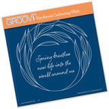 Willowy Wreath <br/>A5 Square Groovi Plate <br/>(Set GRO-40570-03)