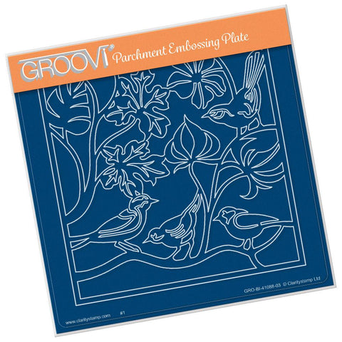 Birds Roosting A5 Square Groovi Plate