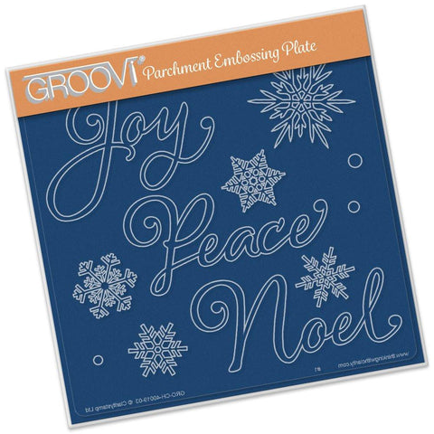 Christmas Words <br/>A5 Square Groovi Plate <br/>(Set GRO-CH-40032-03)