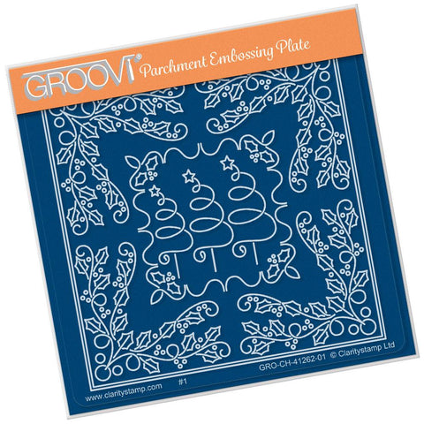 Tina's Christmas Tree Parchlet <br/>A6 Square Groovi Baby Plate