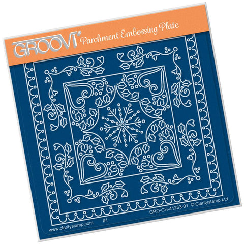 Tina's Christmas Snowflake Parchlet <br/>A6 Square Groovi Baby Plate
