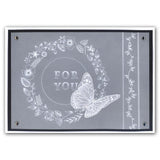 Butterfly Wreath & Meadow Grasses <br/>A5 Square Groovi Plate Set