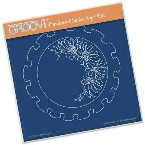 Frilly Circle <br/>A5 Square Groovi Plate <br/>(Set GRO-FL-40081-03)