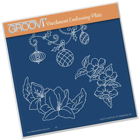 Frilly Circle Friends <br/>A5 Square Groovi Plate <br/>(Set GRO-FL-40078-03)