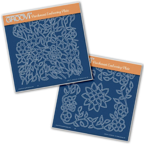 Flower Tangles <br/>A5 Square Groovi Plate Set