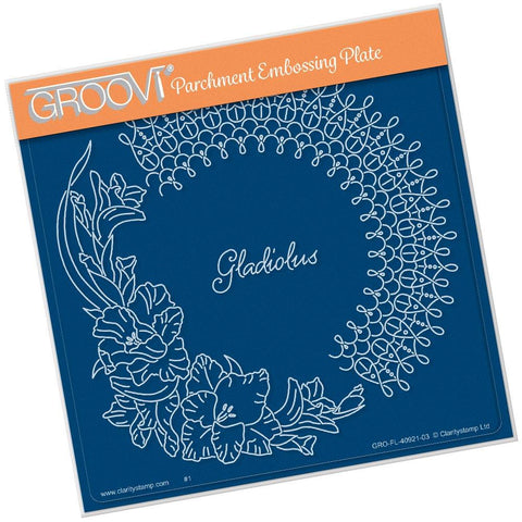 Linda's Gladiolus & Lace <br/>A5 Square Groovi Plate