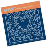 Tina's Heart Flowers Parchlet <br/>A6 Square Groovi Baby Plate