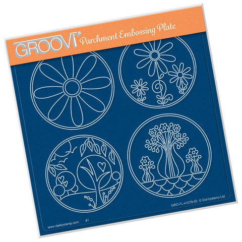 Tina's Summer Layering Circles <br/>A5 Square Groovi Plate